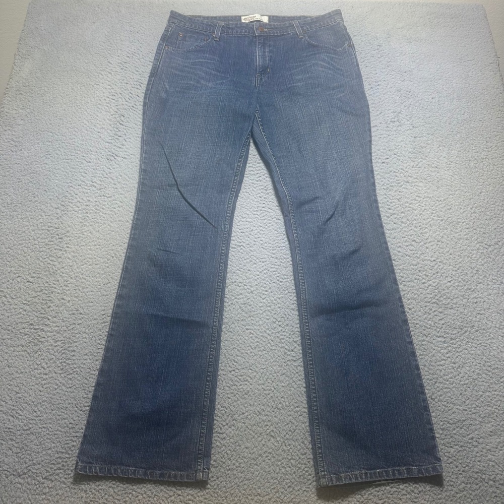 Levi Strauss Signature Jeans Womens 12 Long Low Rise Bootcut Blue Denim Y2K